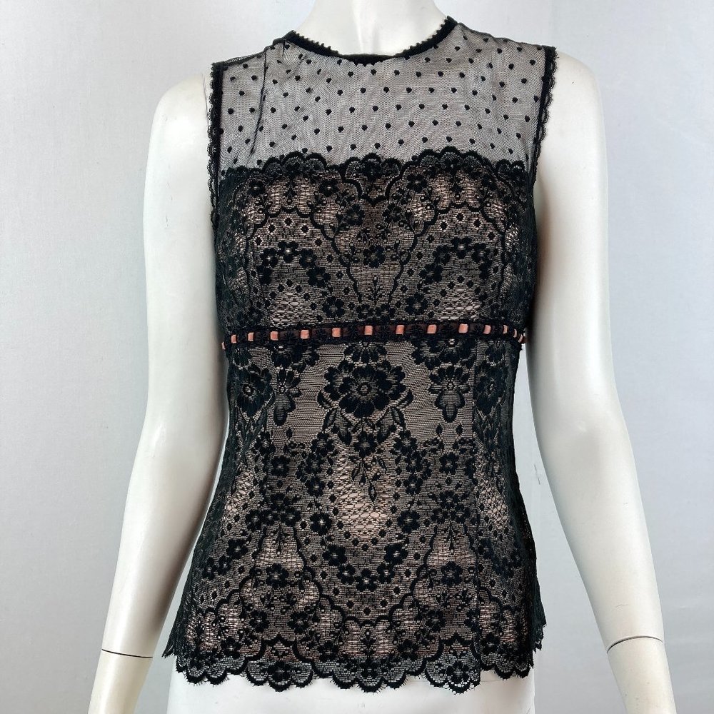 Nanette Lepore Black Lace Top